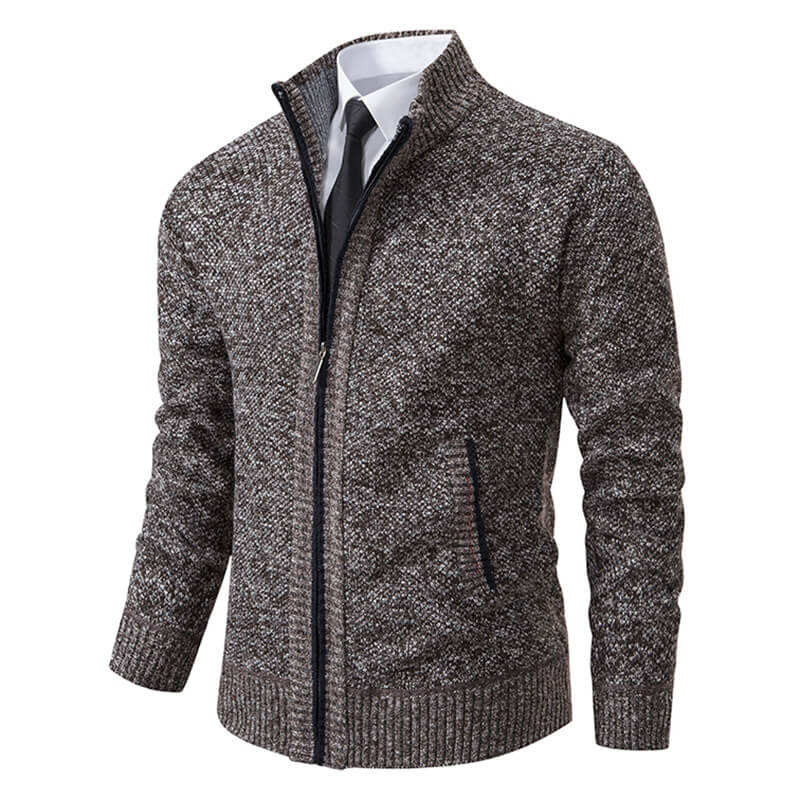 Klassische Herren-Strickjacke mit Reißverschluss