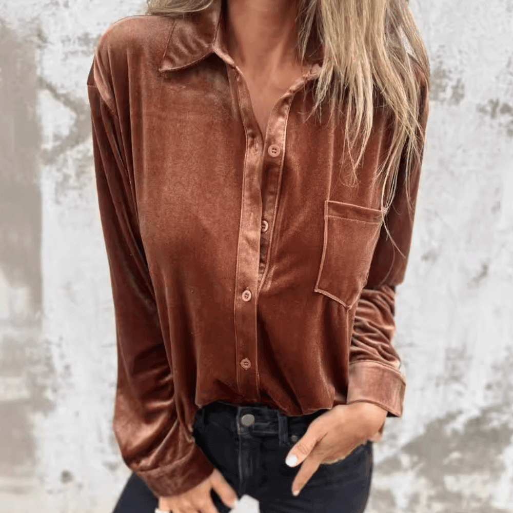 Elegante Bluse: Luxuriöser Glanz für deinen Look