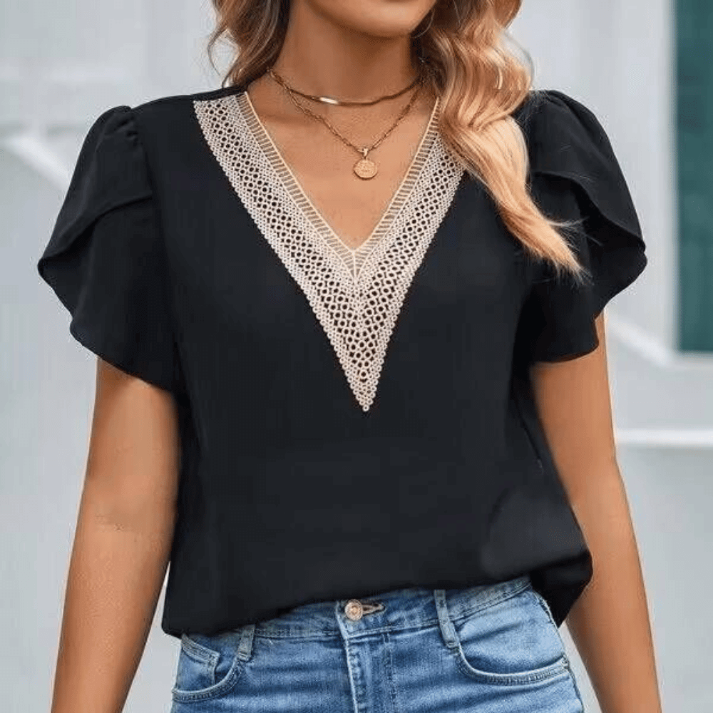 Sommerliche Damen Bluse mit Spitzen: Eleganz trifft auf Alltagstauglichkeit