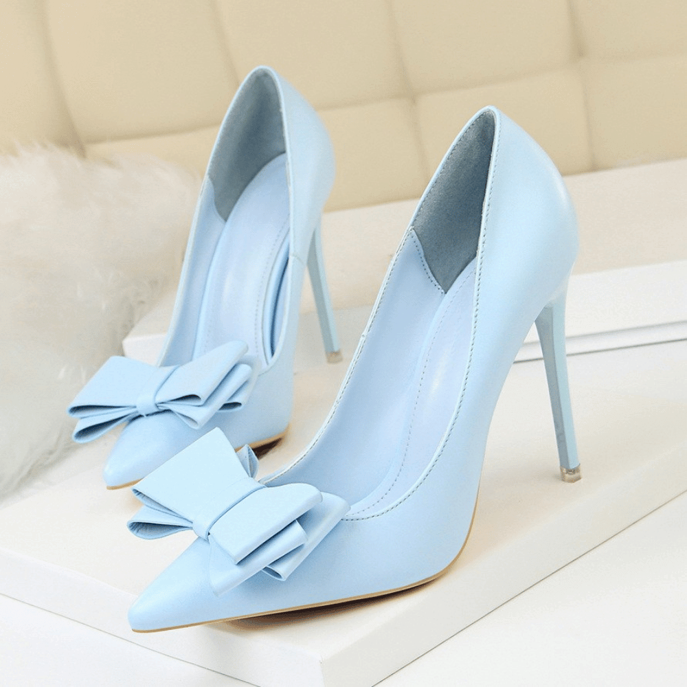Elegante Damen High Heels mit Schleife – Femininer Charme für besondere Anlässe
