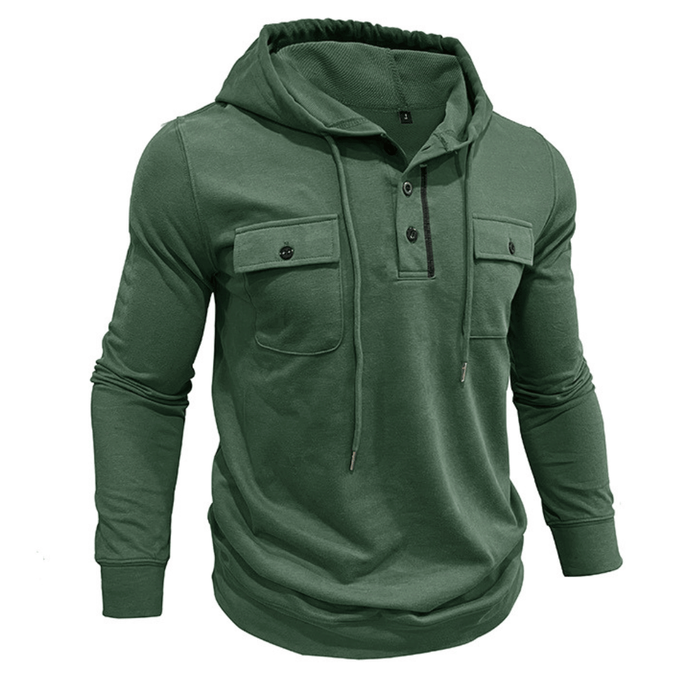 Herrenhoodie mit Hemd-Elementen: Lässige Eleganz für jeden Tag