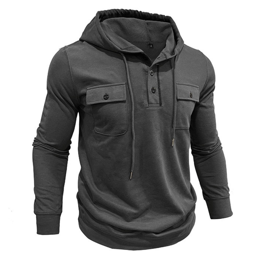 Herrenhoodie mit Hemd-Elementen: Lässige Eleganz für jeden Tag
