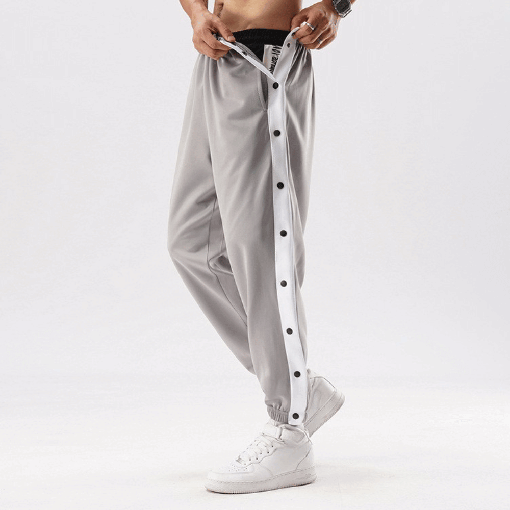 Lässige Herren-Jogginghose mit seitlicher Druckknopfleiste: Sportlich & Stylisch