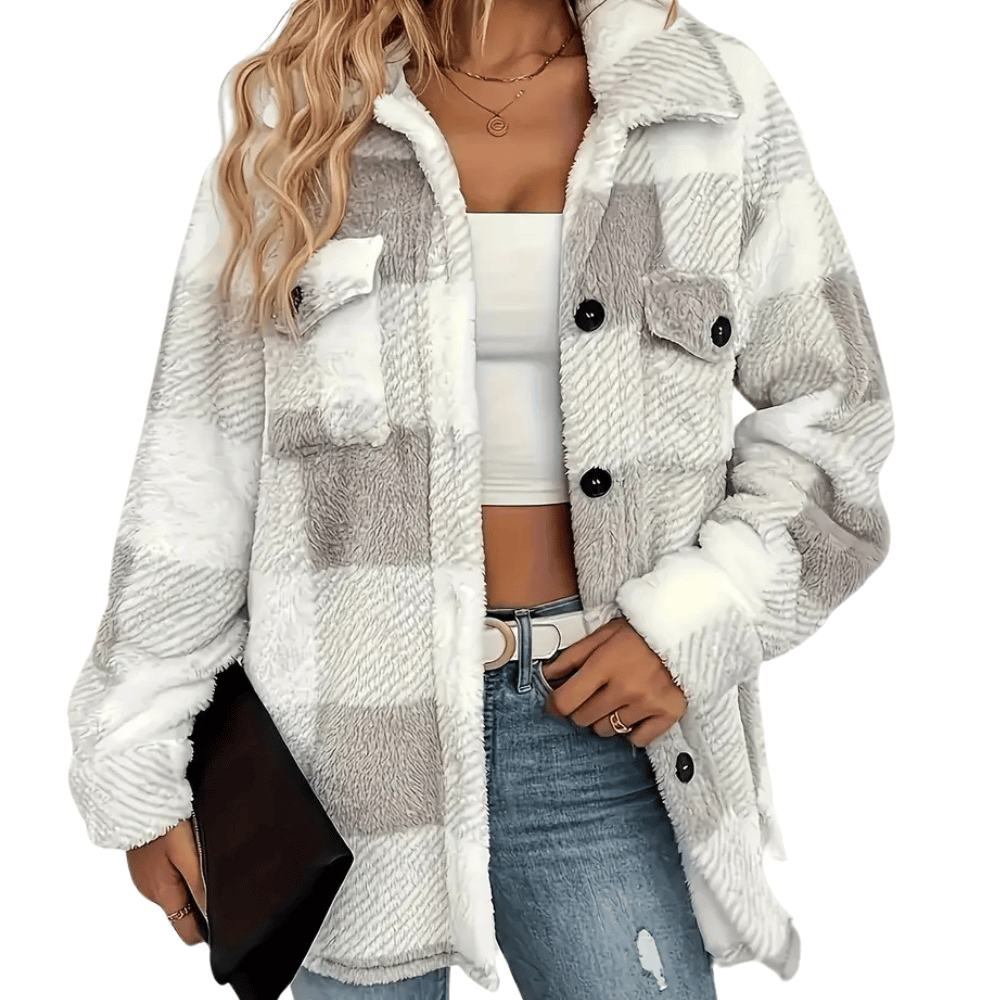 Karierte Damenjacke: Lässiger Stil mit Kuschelfaktor