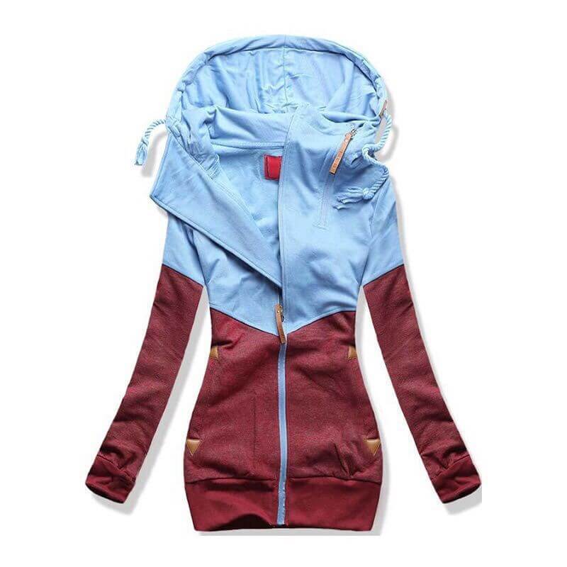 Moderne Damen-Sweatjacke mit Farbblock-Design
