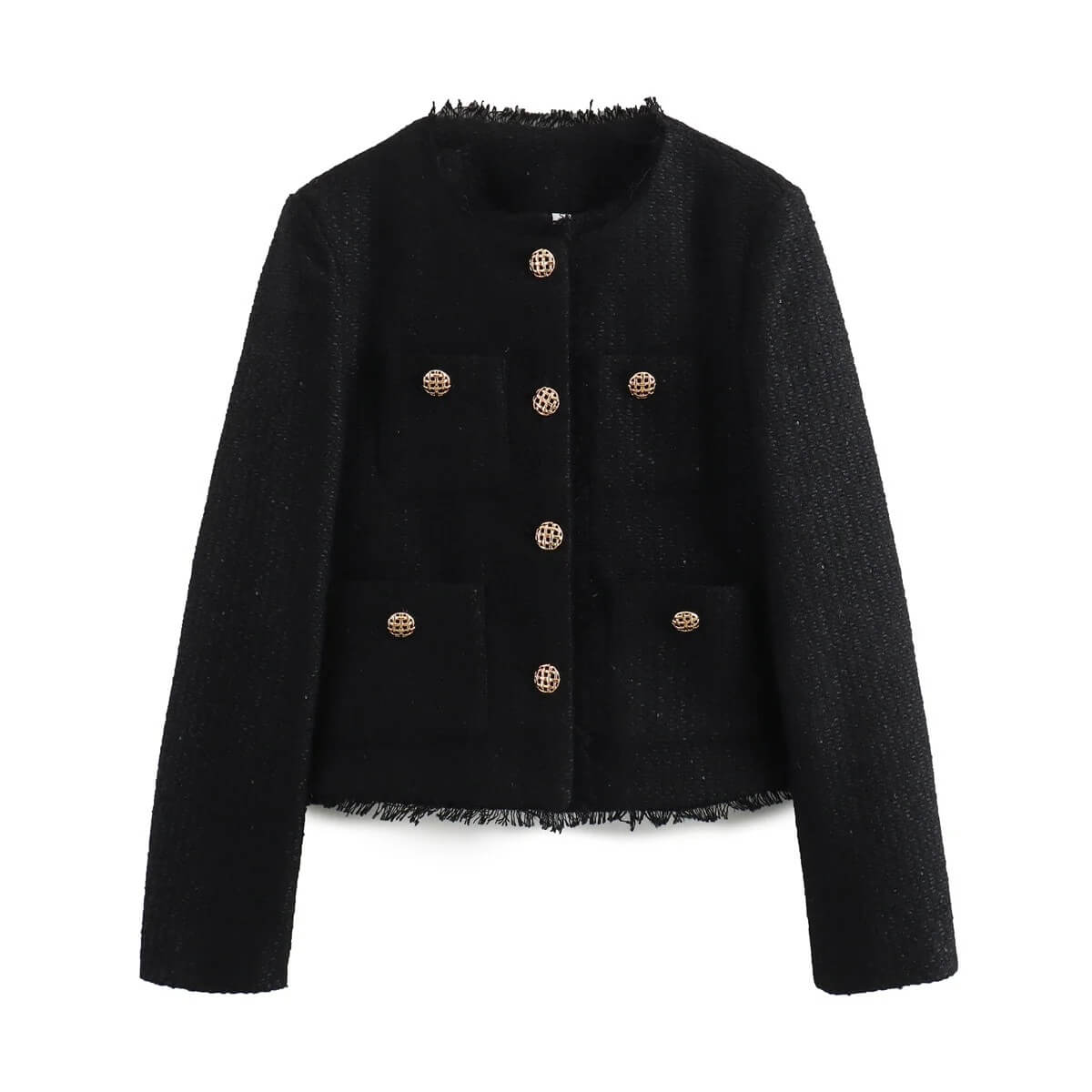 Elegante Bouclé-Jacke für Damen: Klassisch & bequem