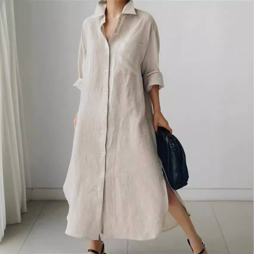 Luftiges Leinen-Hemdkleid für Damen: Stilvoll & Bequem