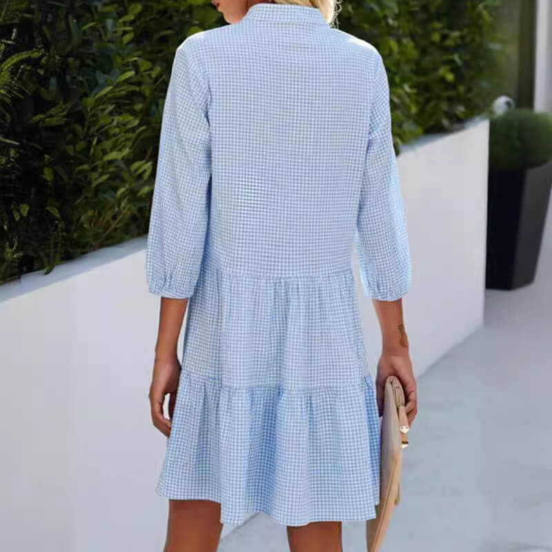 Luftiges Hemdblusenkleid für Damen: Sommerlicher Chic mit Karomuster