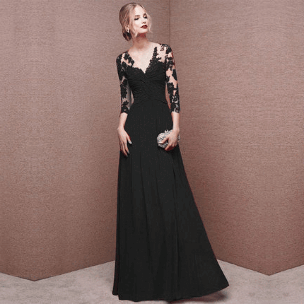 Elegantes Abendkleid für Damen: Zeitlose Schönheit mit Spitze