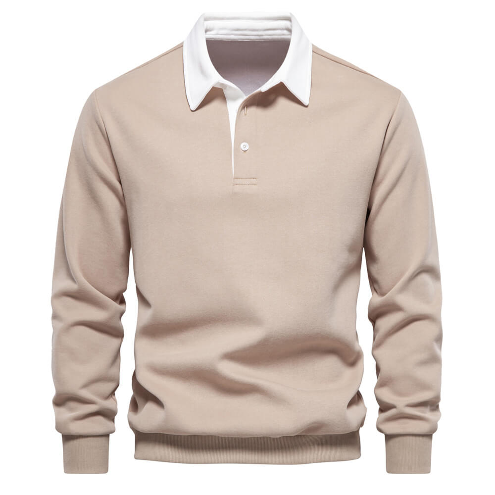Elegantes Langarm-Poloshirt für Herren