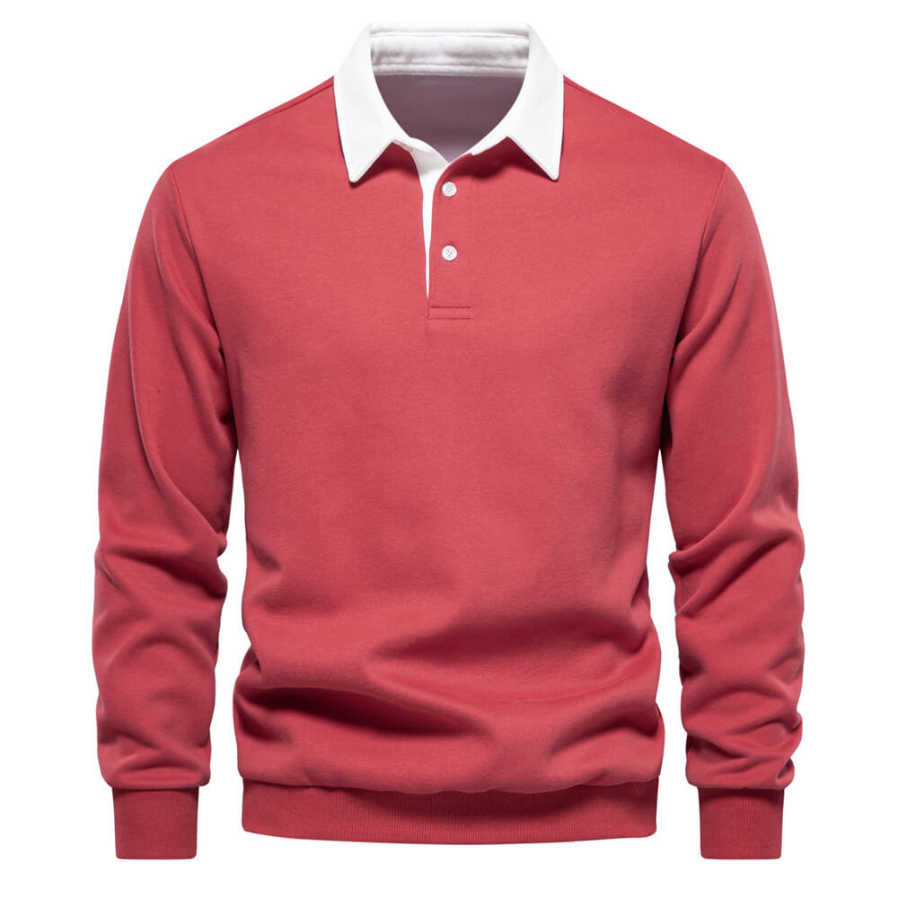 Elegantes Langarm-Poloshirt für Herren
