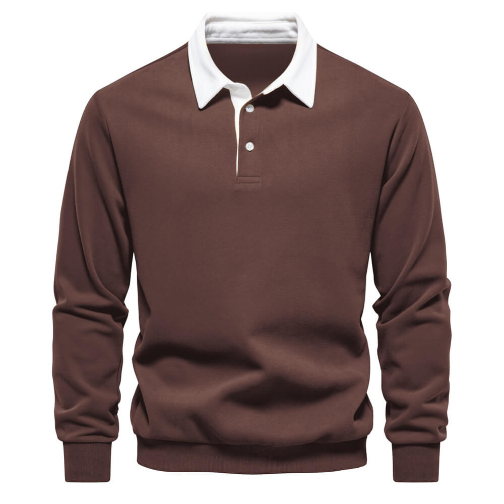 Elegantes Langarm-Poloshirt für Herren