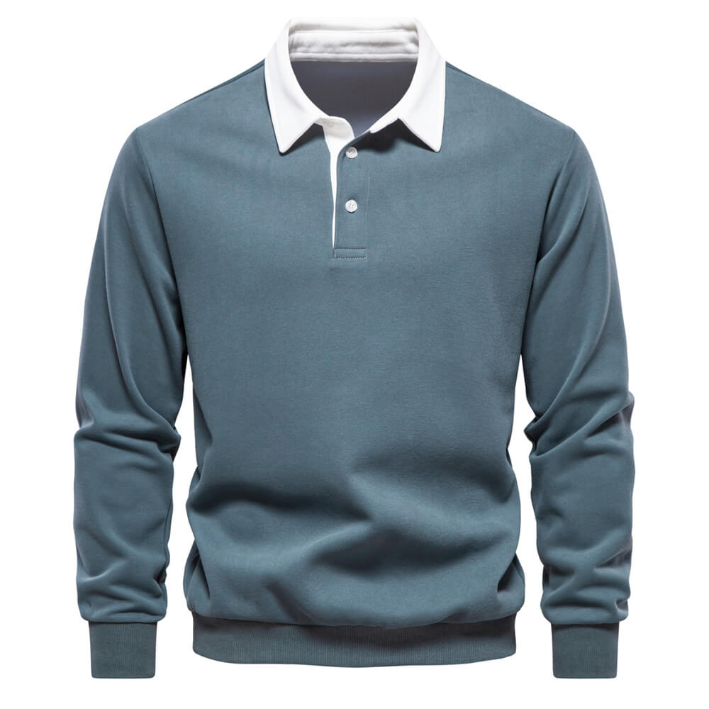 Elegantes Langarm-Poloshirt für Herren