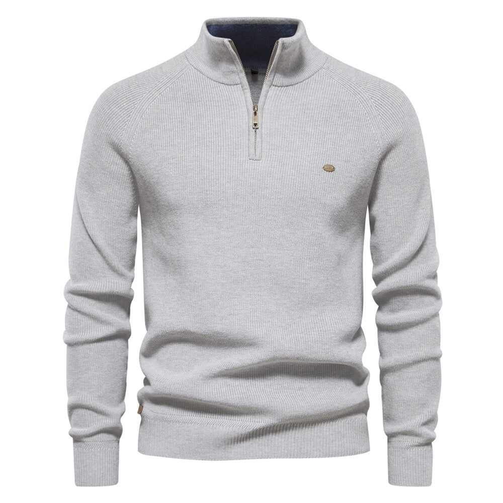 Eleganter Herrenpullover mit Reißverschluss