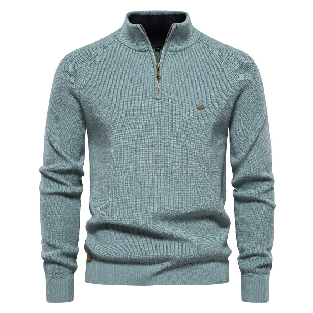 Eleganter Herrenpullover mit Reißverschluss