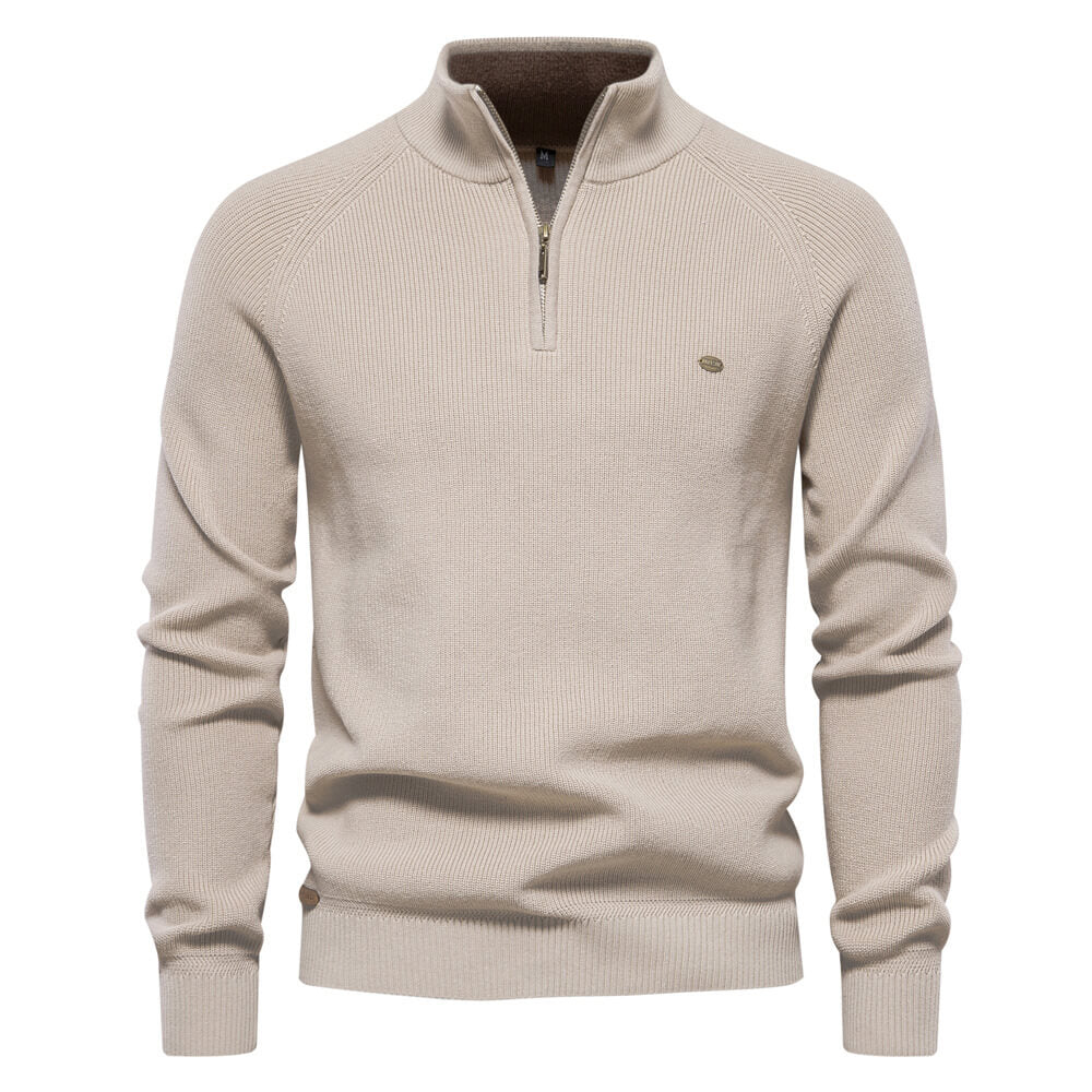 Eleganter Herrenpullover mit Reißverschluss