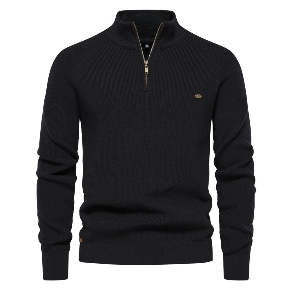 Eleganter Herrenpullover mit Reißverschluss