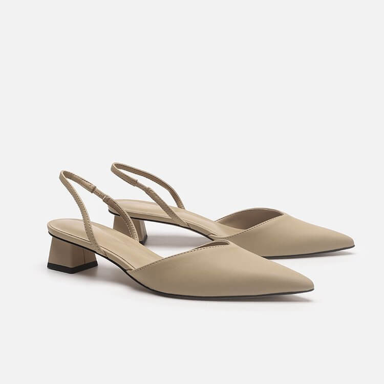 Elegante Damen Slingback-Pumps mit niedrigem Absatz – Stil trifft Komfort