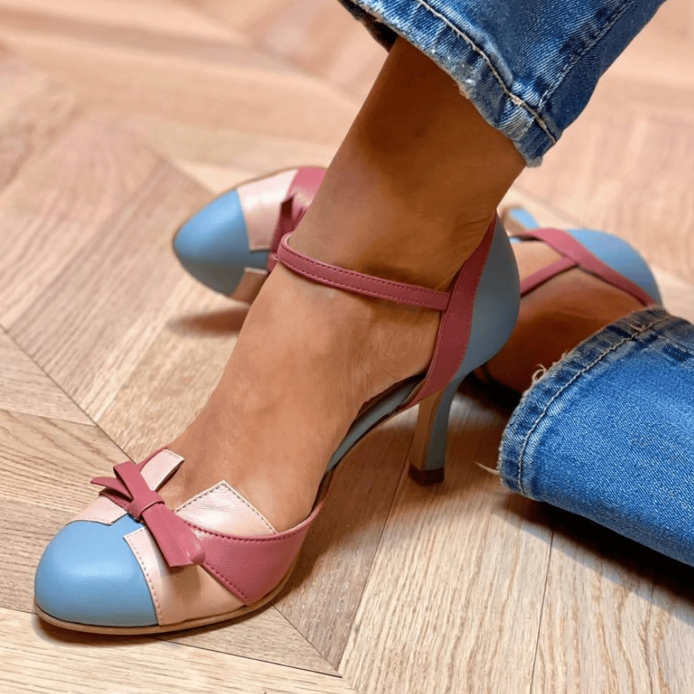 Bequeme Damen High Heels mit Schleifen-Detail: Verspielt & stilvoll