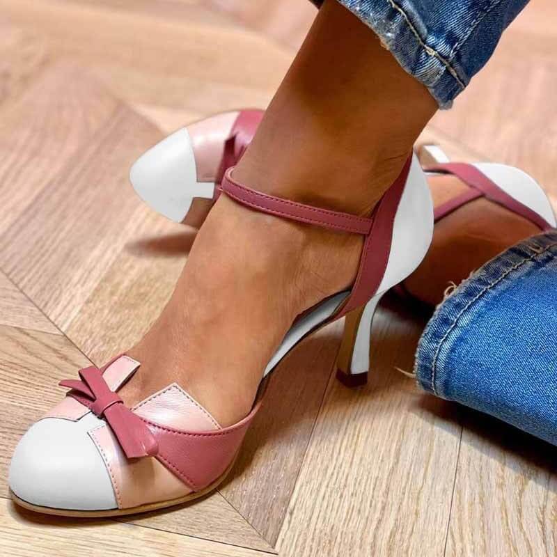 Bequeme Damen High Heels mit Schleifen-Detail: Verspielt & stilvoll