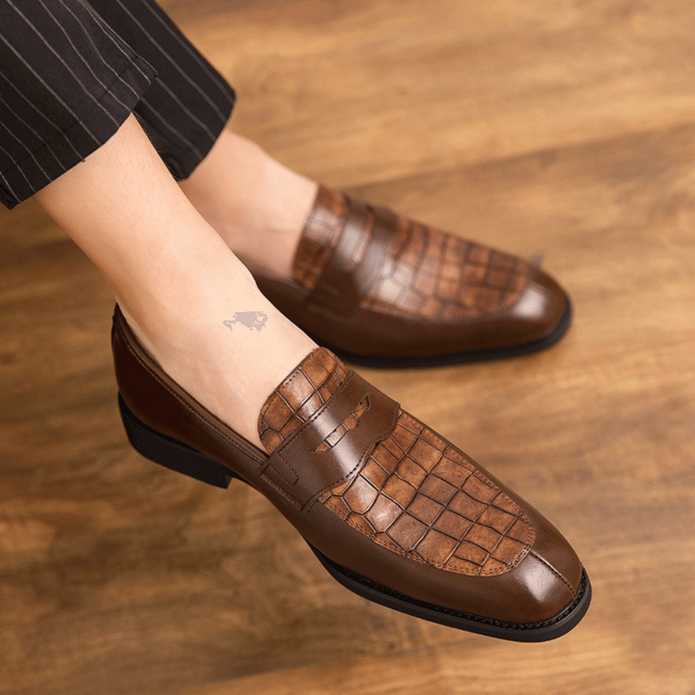 Elegante Herren-Loafer: Zeitlose Klasse trifft auf Croco-Details