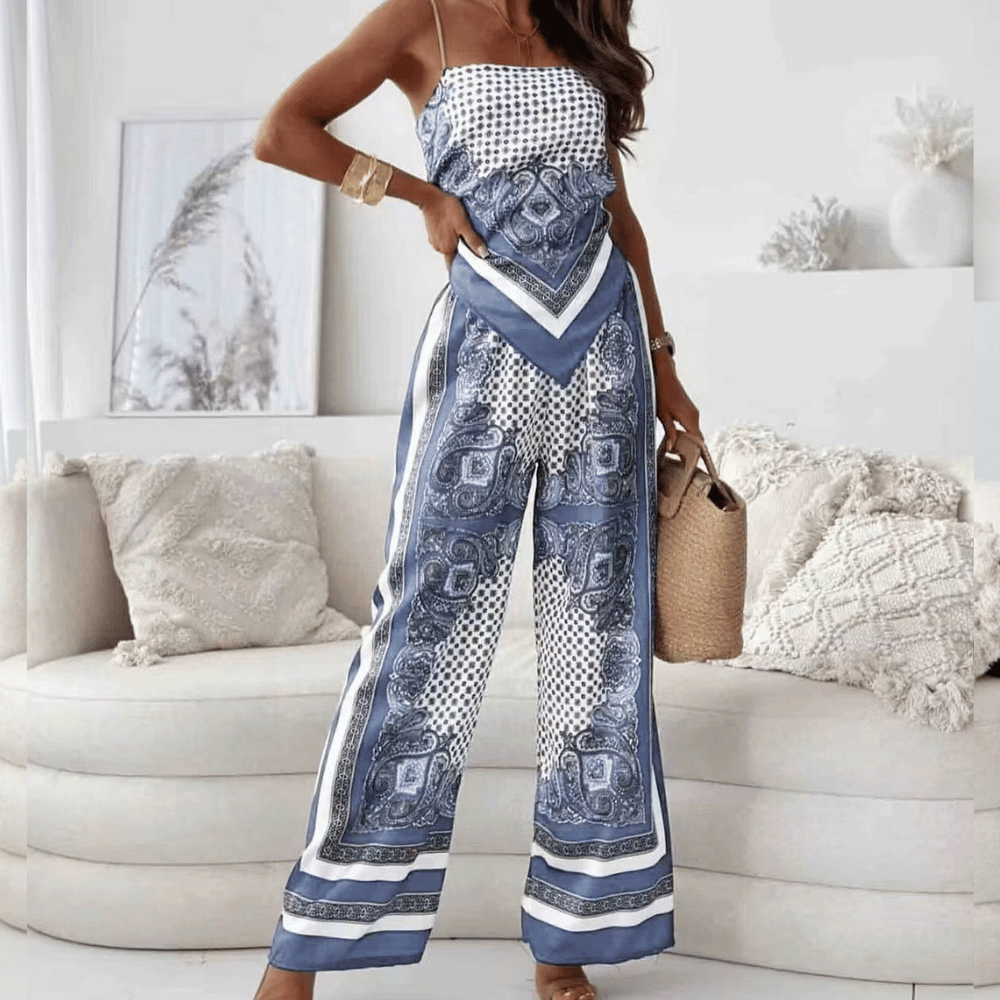 Elegantes zweiteiliges Set für Damen – Sommerlicher Chic mit Boho-Flair