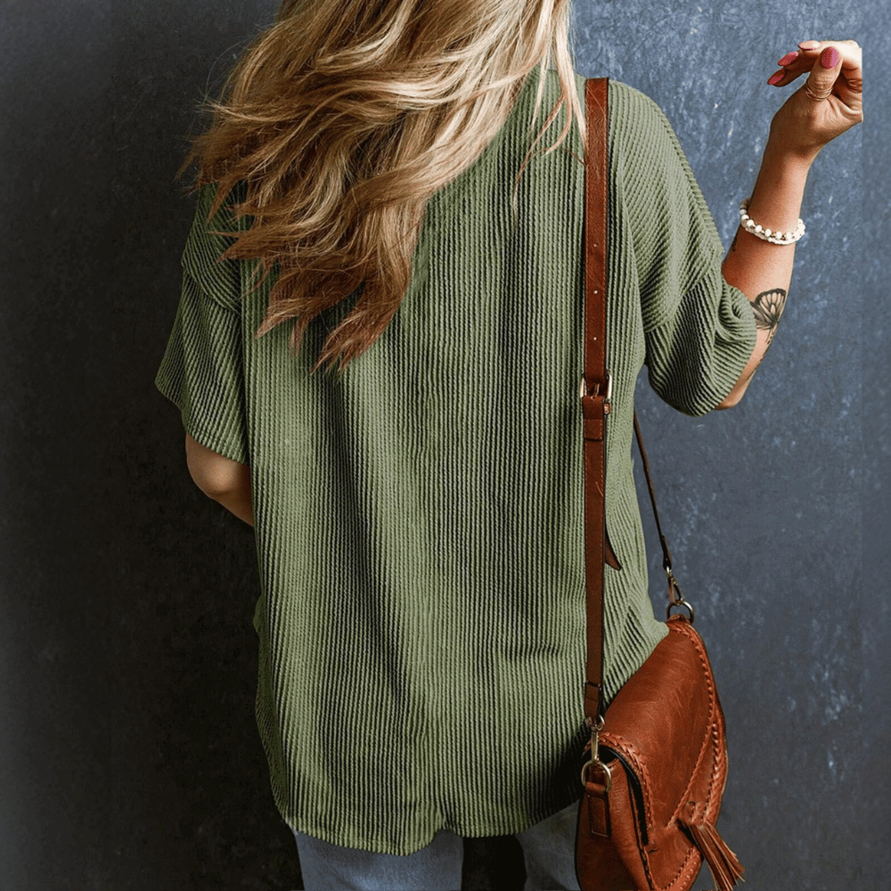 Lässiges Damen T-Shirt mit V-Ausschnitt – Dein Must-have für entspannte Styles