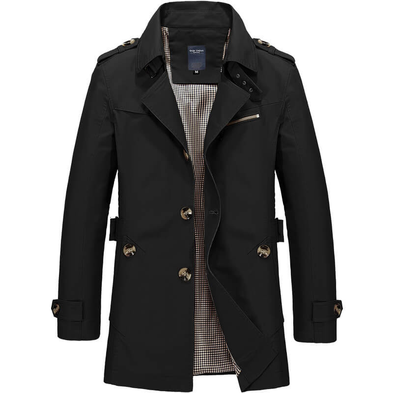 Klassischer Trenchcoat für Herren für die Übergangszeit