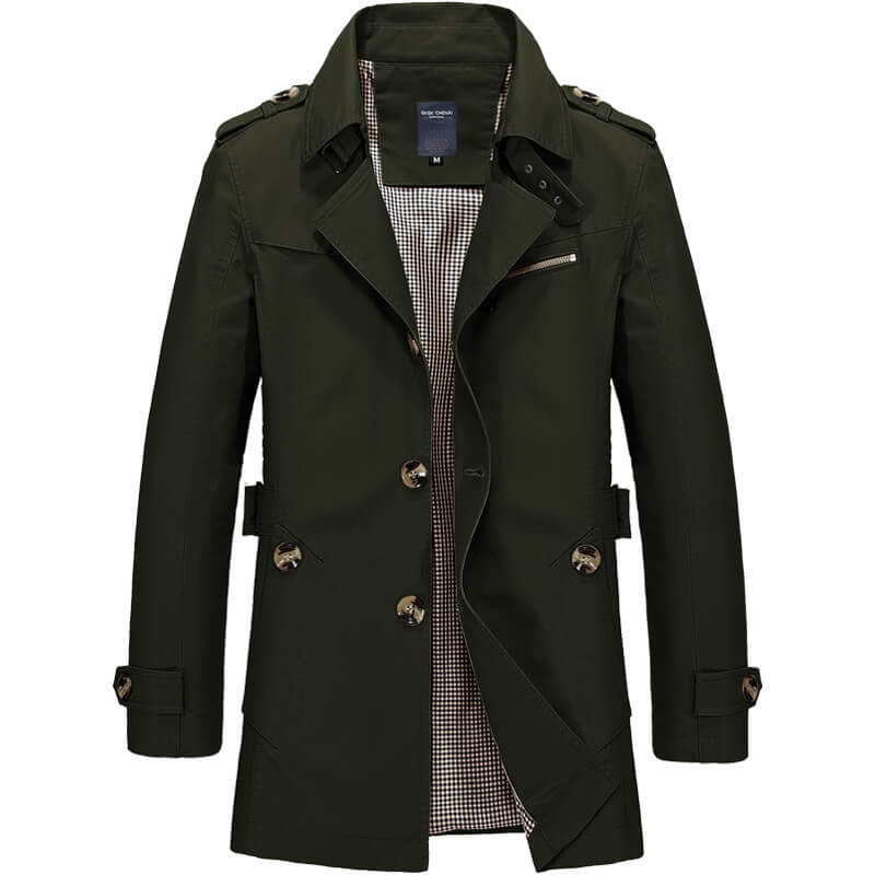 Klassischer Trenchcoat für Herren für die Übergangszeit