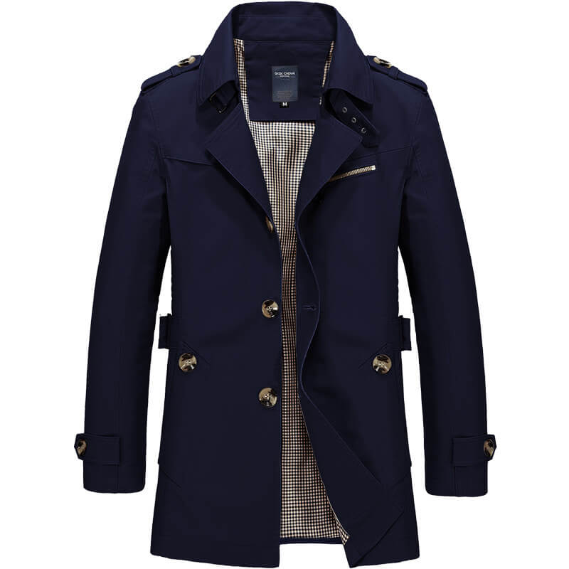 Klassischer Trenchcoat für Herren für die Übergangszeit