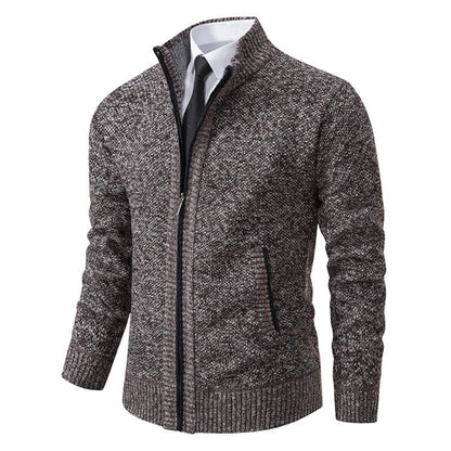 Klassische Herren-Strickjacke mit Reißverschluss