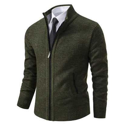 Klassische Herren-Strickjacke mit Reißverschluss