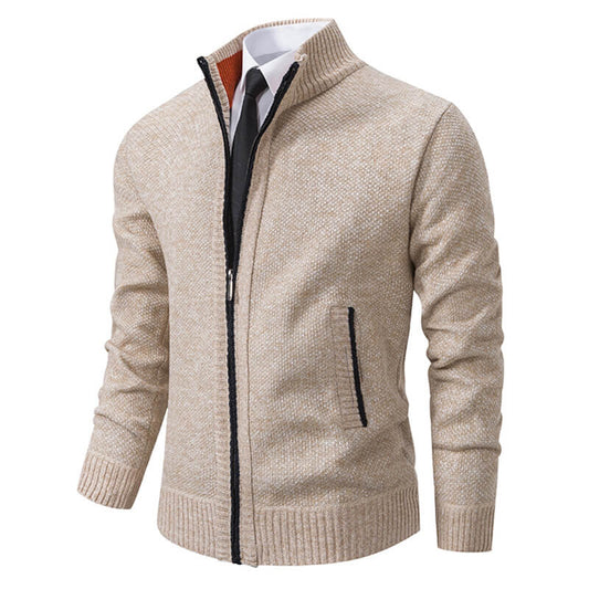Klassische Herren-Strickjacke mit Reißverschluss