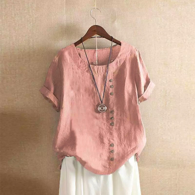 Elegante Damen Bluse mit Knopfleiste: Schlicht mit Raffinesse