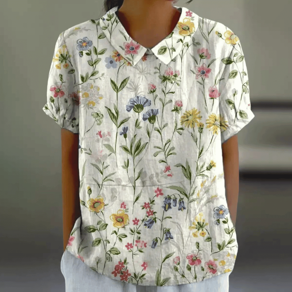 Elegante Damen Bluse mit floraler Stickerei: Feminin & Lässig