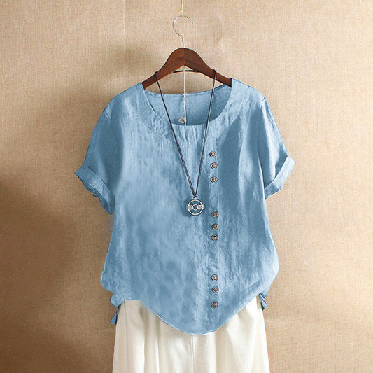 Elegante Damen Bluse mit Knopfleiste: Schlicht mit Raffinesse