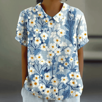 Elegante Damen Bluse mit floraler Stickerei: Feminin & Lässig