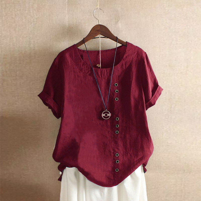 Elegante Damen Bluse mit Knopfleiste: Schlicht mit Raffinesse