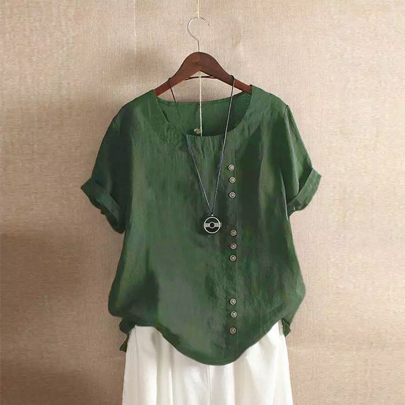 Elegante Damen Bluse mit Knopfleiste: Schlicht mit Raffinesse