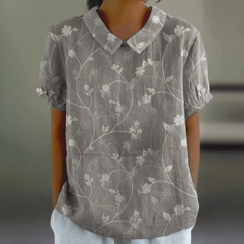 Elegante Damen Bluse mit floraler Stickerei: Feminin & Lässig