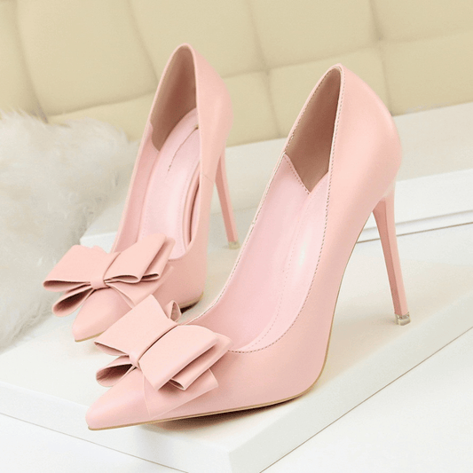 Elegante Damen High Heels mit Schleife – Femininer Charme für besondere Anlässe