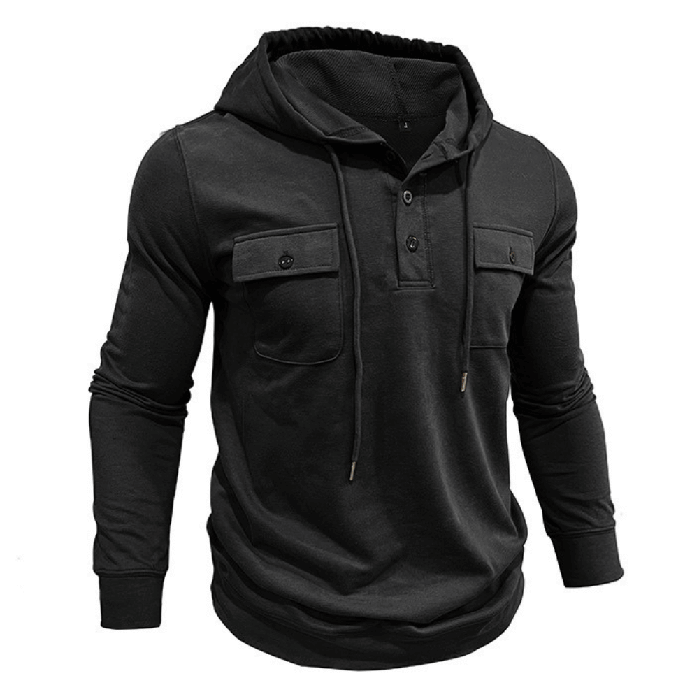 Herrenhoodie mit Hemd-Elementen: Lässige Eleganz für jeden Tag