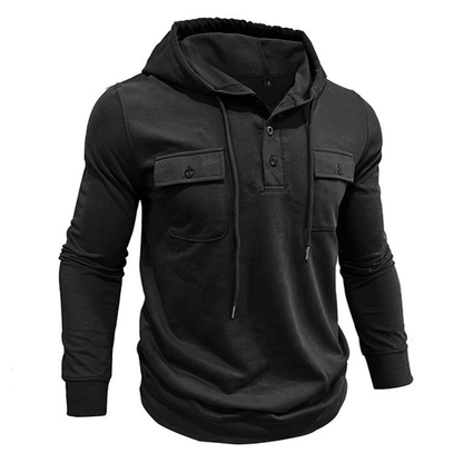 Herrenhoodie mit Hemd-Elementen: Lässige Eleganz für jeden Tag