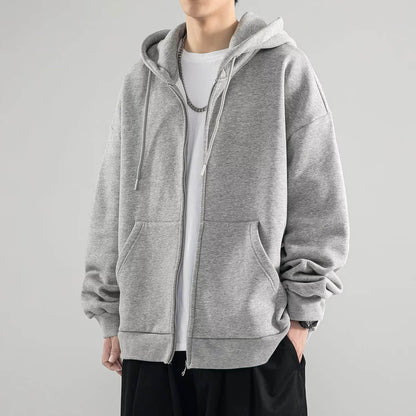 Minimalistischer Zip-Hoodie für Herren: Komfort & Stil vereint