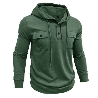 Herrenhoodie mit Hemd-Elementen: Lässige Eleganz für jeden Tag