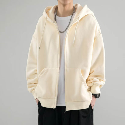 Minimalistischer Zip-Hoodie für Herren: Komfort & Stil vereint