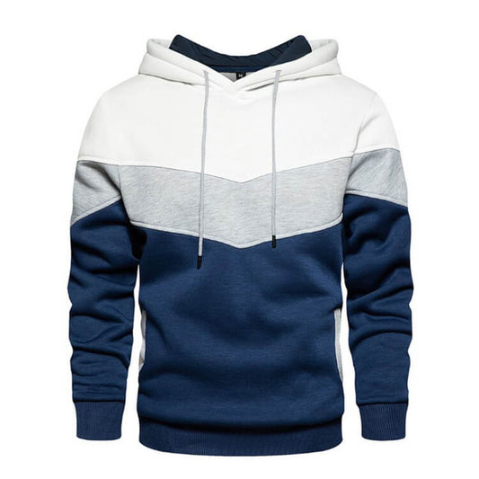 Stylischer Herren-Hoodie mit Farbblock-Design