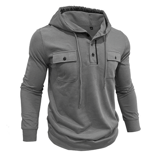 Herrenhoodie mit Hemd-Elementen: Lässige Eleganz für jeden Tag