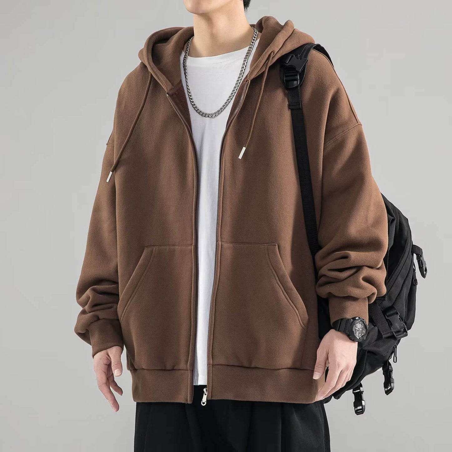 Minimalistischer Zip-Hoodie für Herren: Komfort & Stil vereint