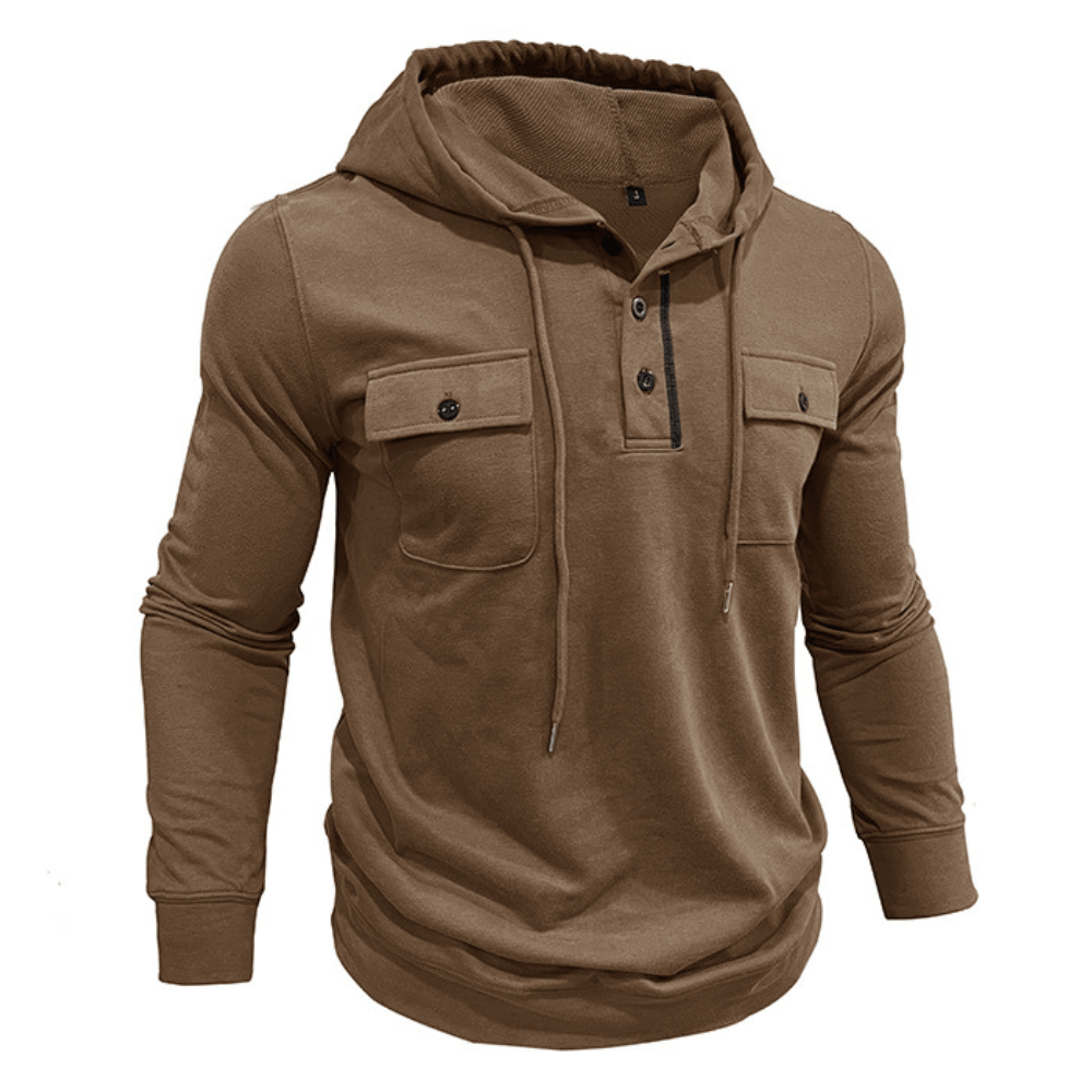 Herrenhoodie mit Hemd-Elementen: Lässige Eleganz für jeden Tag